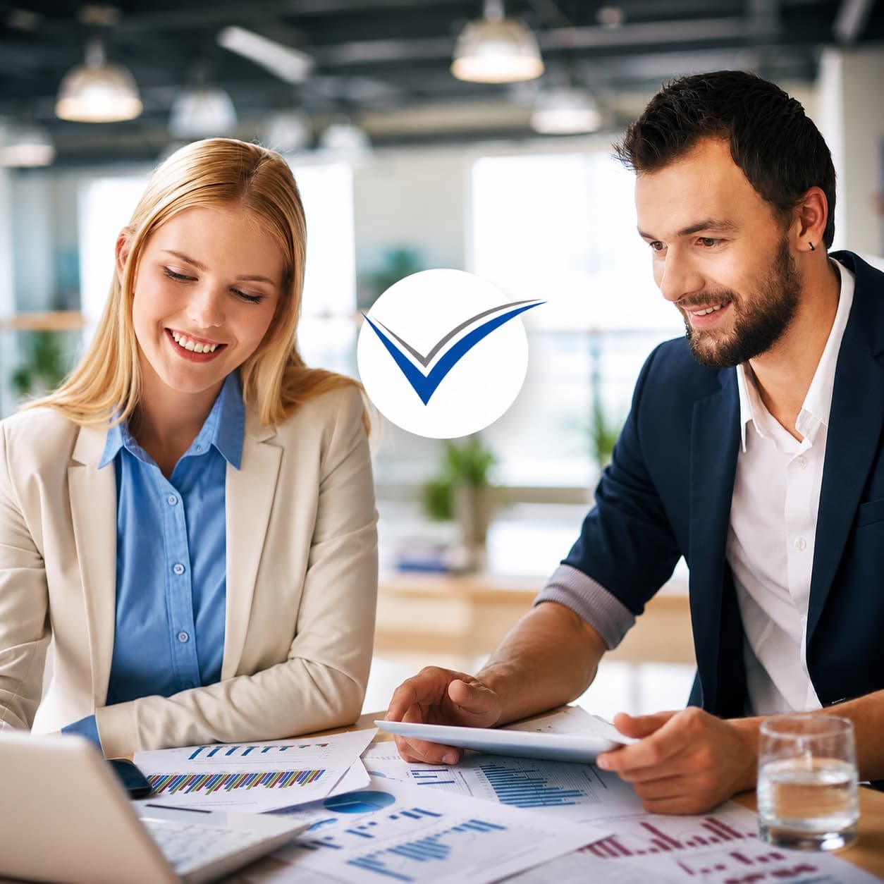 Equipe da Valoriza Engenharia analisando relatórios técnicos
